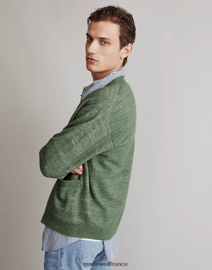 vêtements fr Madewell Hommes pull cardigan pelucheux marron clair chiné DX8828342