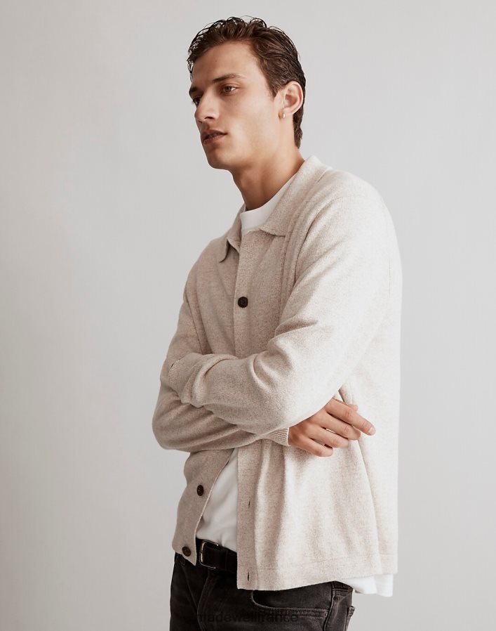 vêtements fr Madewell Hommes veste-pull boutonnée sur le devant lin vintage chiné DX8828343