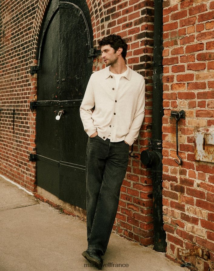 vêtements fr Madewell Hommes veste-pull boutonnée sur le devant lin vintage chiné DX8828343