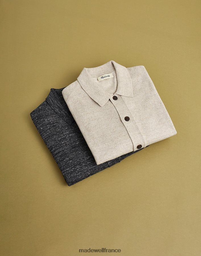 vêtements fr Madewell Hommes veste-pull boutonnée sur le devant lin vintage chiné DX8828343