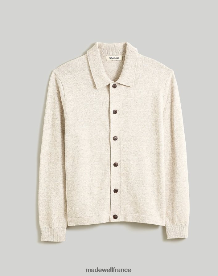 vêtements fr Madewell Hommes veste-pull boutonnée sur le devant lin vintage chiné DX8828343