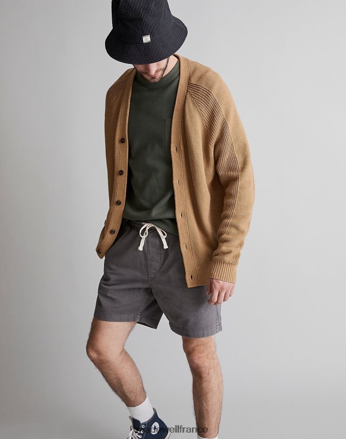 vêtements fr Madewell Hommes short de tous les jours en coton olive lavée DX8828318
