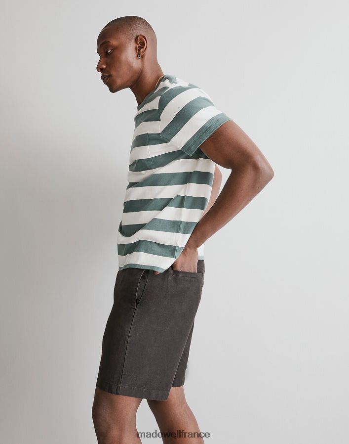 vêtements fr Madewell Hommes short oversize en chanvre et coton mélangés charbon noir DX8828328