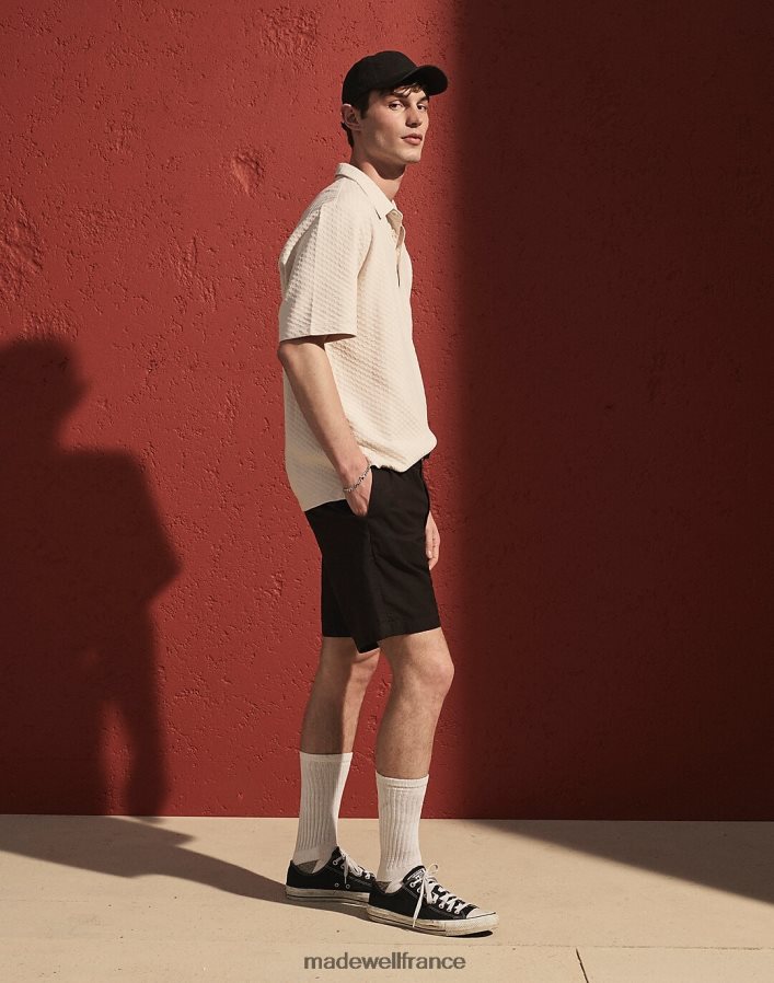 vêtements fr Madewell Hommes short oversize en chanvre et coton mélangés charbon noir DX8828328