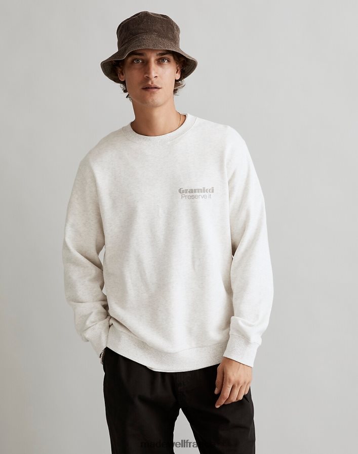 vêtements fr Madewell Hommes gramicci - sweat-shirt à col rond préservé-it bruyère de frêne DX8828502