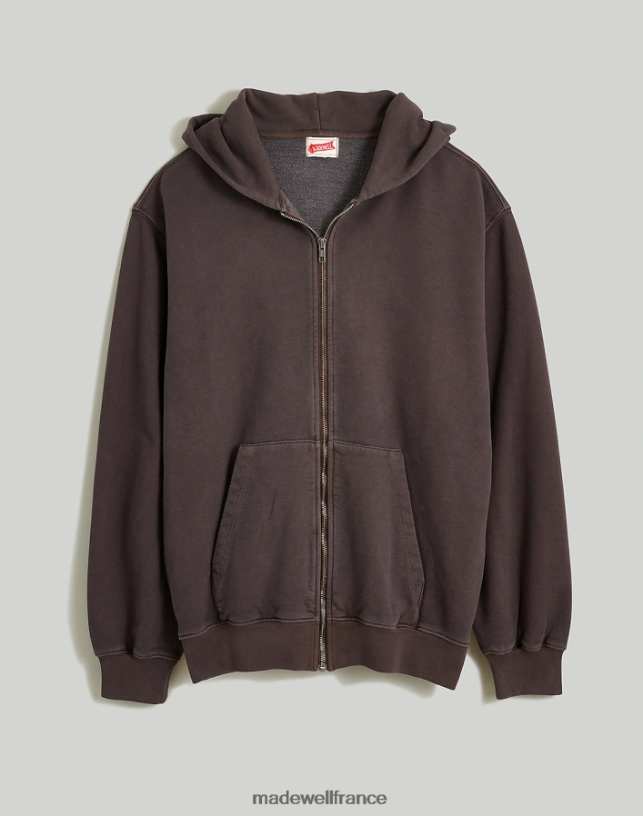 vêtements fr Madewell Hommes le sweat-shirt entièrement zippé d'épaisseur moyenne McCarren charbon DX8828371