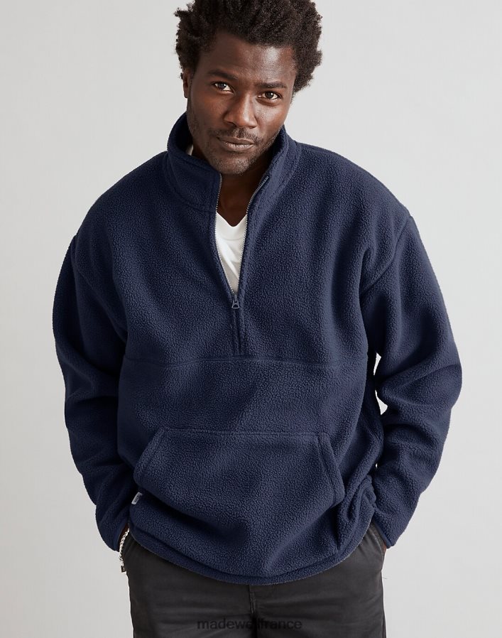 vêtements fr Madewell Hommes pull molletonné à col montant et demi-zip tonnerre DX882897
