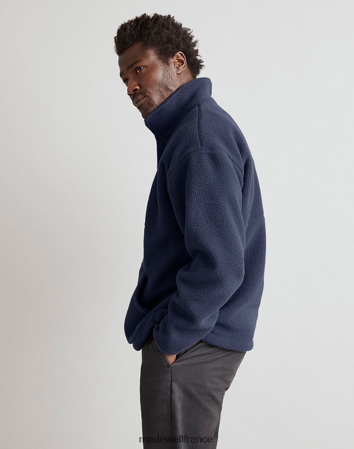 vêtements fr Madewell Hommes pull molletonné à col montant et demi-zip tonnerre DX882897