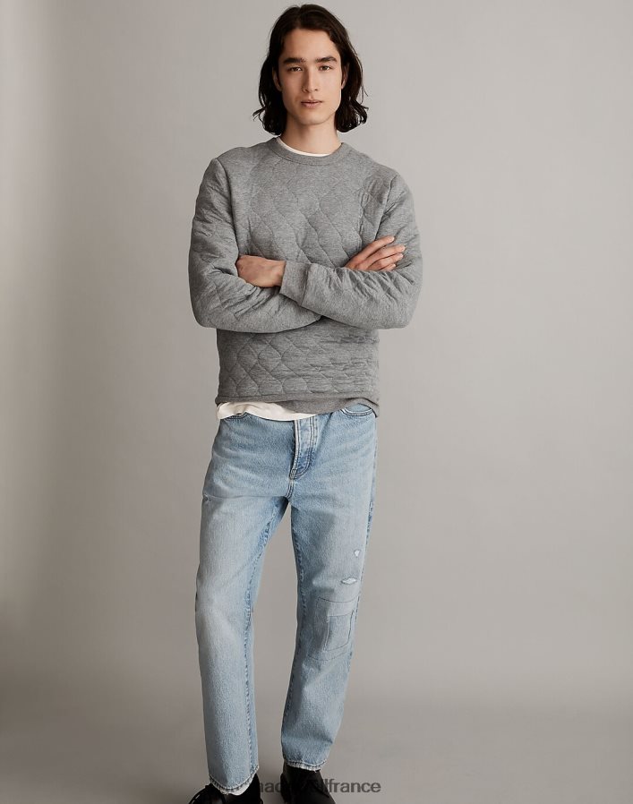 vêtements fr Madewell Hommes sweat matelassé gris clair DX8828620