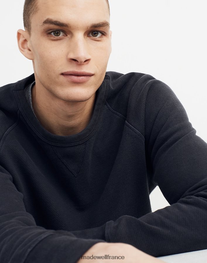 vêtements fr Madewell Hommes sweat-shirt à col rond teint en pièce gris clair DX882899