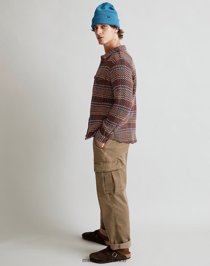 vêtements fr Madewell Hommes veste-chemise à bouton-pression cordonnet Corridor brun DX8828436
