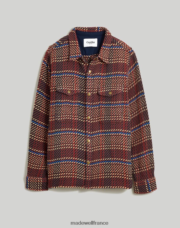 vêtements fr Madewell Hommes veste-chemise à bouton-pression cordonnet Corridor brun DX8828436