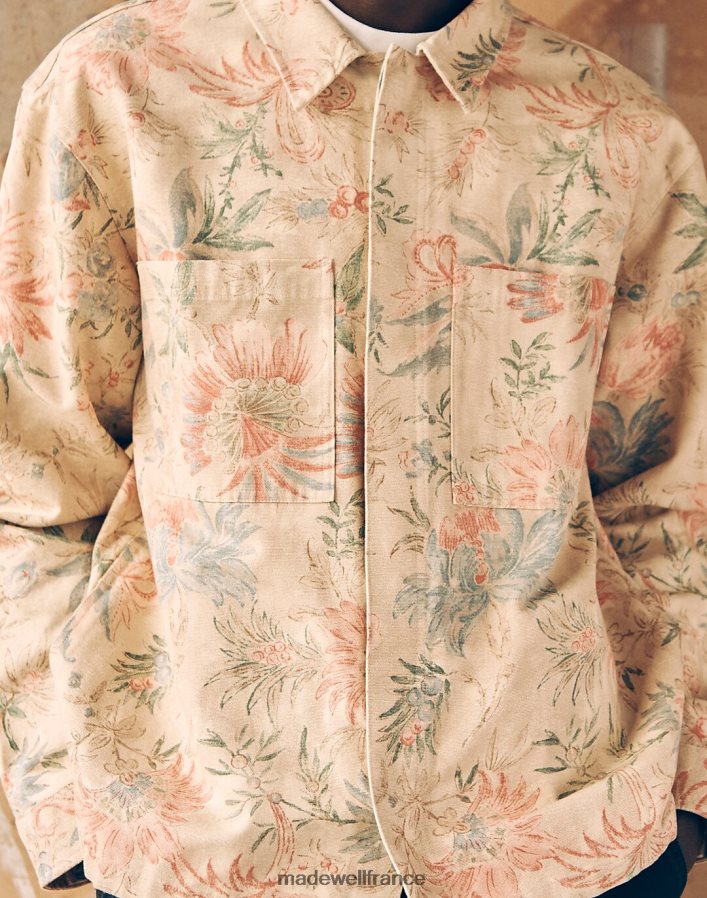 vêtements fr Madewell Hommes veste-chemise boxy en toile fleurie dune d'été DX8828107