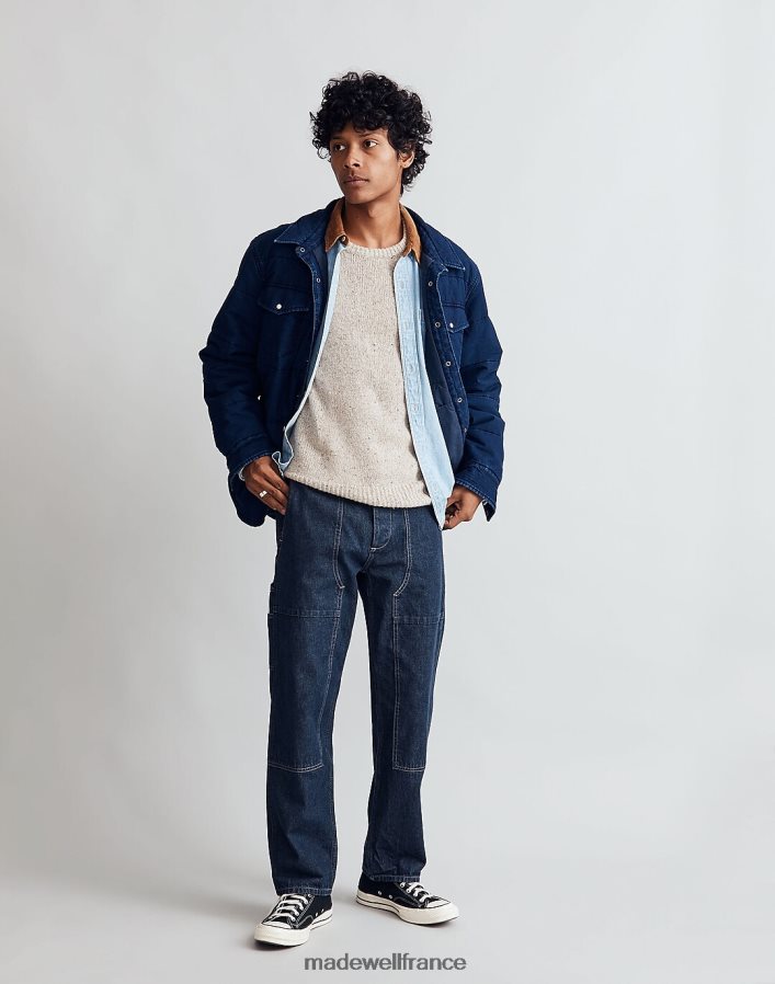 vêtements fr Madewell Hommes veste-chemise western matelassée Bleu indigo DX8828119