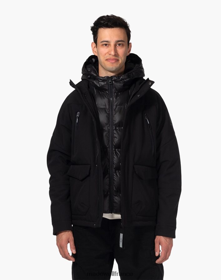 vêtements fr Madewell Hommes veste contrecollée 2 en 1 norden dag noir DX8828550