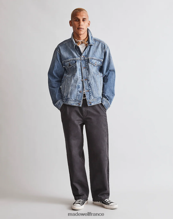vêtements fr Madewell Hommes veste de camionneur lavage au tilleul DX8828106