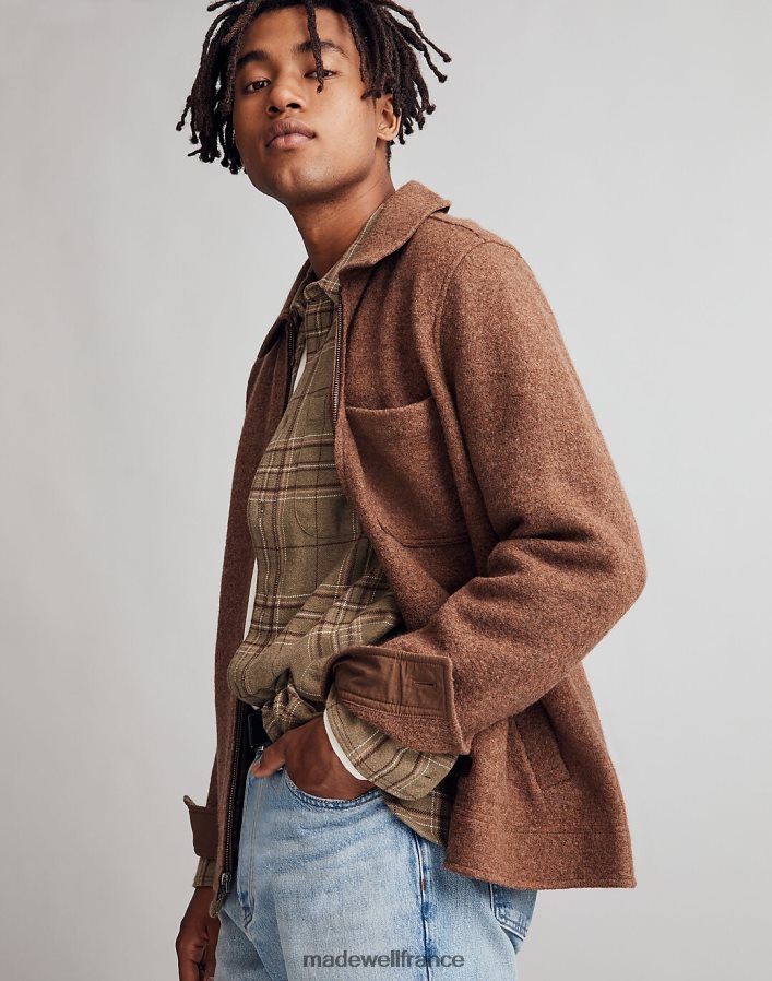 vêtements fr Madewell Hommes veste de corvée en laine bouillie le crépuscule DX8828104
