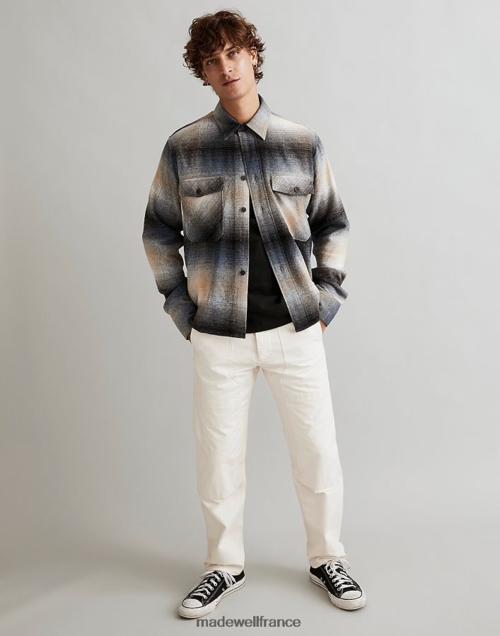 vêtements fr Madewell Hommes veste kingston à carreaux ombrés couloir brun DX8828435