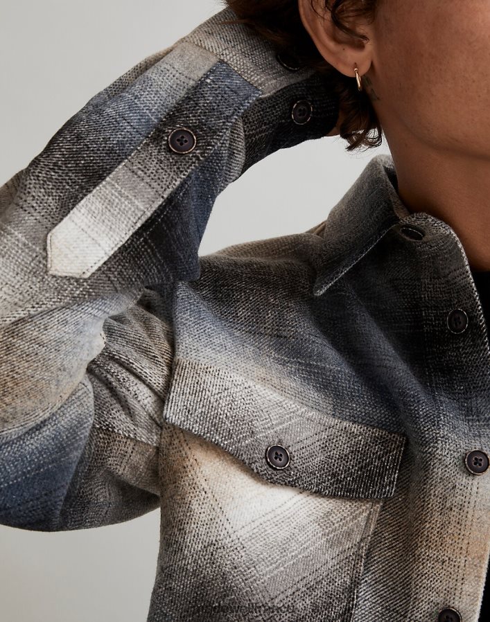 vêtements fr Madewell Hommes veste kingston à carreaux ombrés couloir brun DX8828435